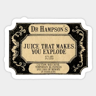 Juice that makes you explode joke meme Sticker